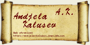 Anđela Kalušev vizit kartica